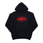 Corteiz Alcatraz Hoodie Black/Red