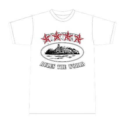 corteiz 4starz alcatraz t shirt white