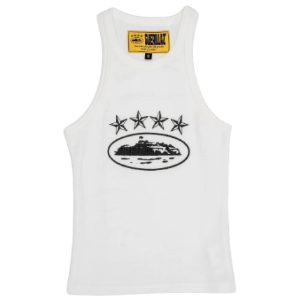 Corteiz 4Starz Alcatraz Womens Tank Top White