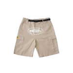 corteiz alcatraz cargo shorts beige