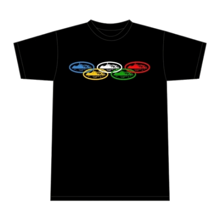 Corteiz Alcatraz Olympic T-shirt Black