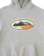 corteiz aufentic hoodie grey zoom in