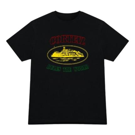 corteiz og carni alcatraz t shirt black