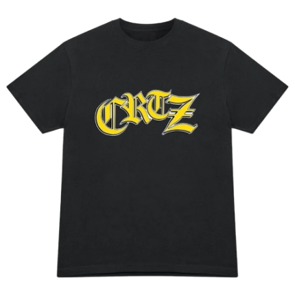 corteiz old english t shirt black