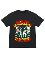 corteiz rtw baseball t shirt black