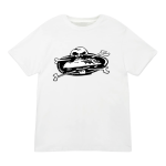 corteiz skull island t shirt white