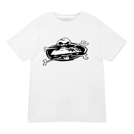 corteiz skull island t shirt white