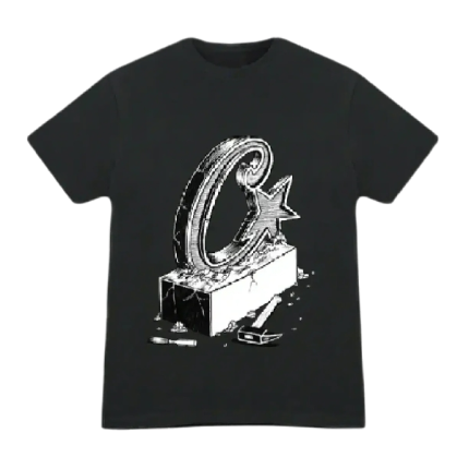 corteiz chisel t shirt black