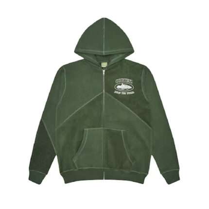 Corteiz Superior V2 Zip Up Hoodie Forrest Green