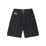 C-star denim shorts [black]