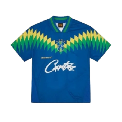 corteiz club rtw football t shirt blue