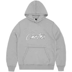 Corteiz Satin Allstarz Applique Hoodie Grey