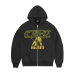 Corteiz lion varsity Zip hoodie black