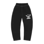corteiz cargos RTW college sweatpant black