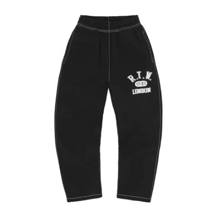 corteiz cargos RTW college sweatpant black