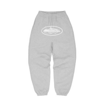 corteiz cargos alcatraz sweatpant heather grey
