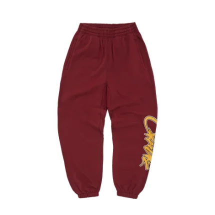 corteiz cargos satin appliue allstarz joggers maroon