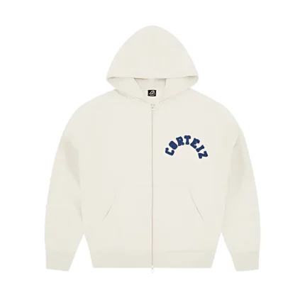 corteiz colly arch zip hoodie light heather gray