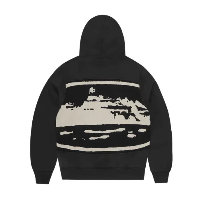 corteiz island mixed panel zip hoodie