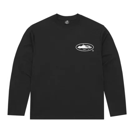 corteiz og island longsleeve tee black single