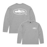 corteiz og island longsleeve tee grey