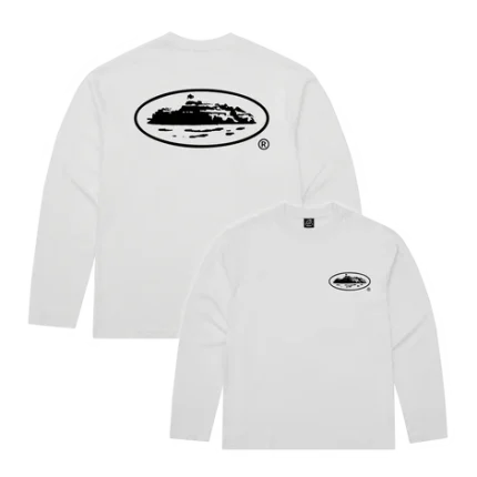 corteiz og island longsleeve tee white