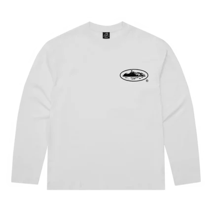 corteiz og island longsleeve tee white single