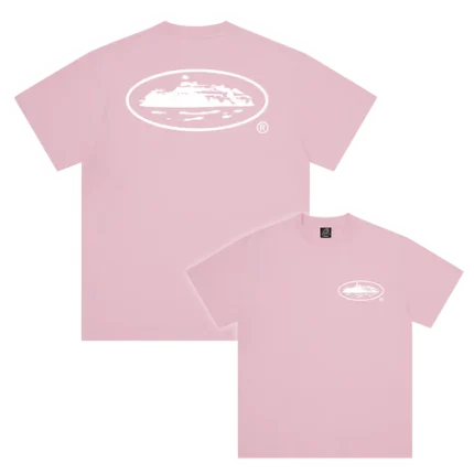 corteiz og island tee baby pink