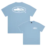 corteiz og island tee baby blue