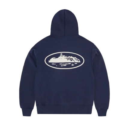 Island Puff Print Corteiz Zip Hoodie Back in