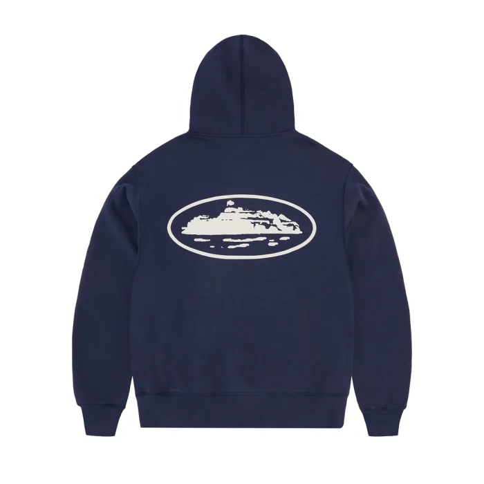 Island Puff Print Corteiz Zip Hoodie Back in
