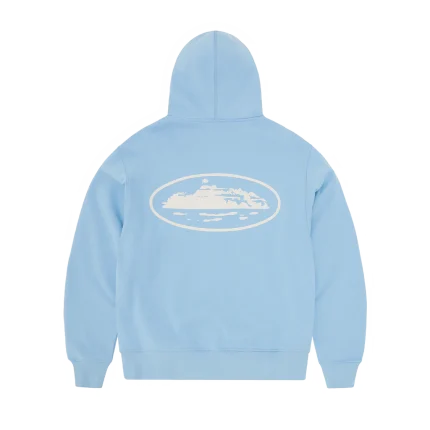 Island Puff Print Zip Corteiz Hoodie Back in