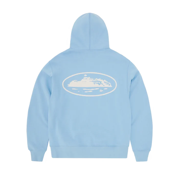 Island Puff Print Zip Corteiz Hoodie Back in