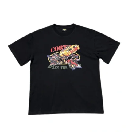 Corteiz Car Crash Tee Black