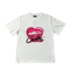 Corteiz Red Love Heart Print Cotton Tee 