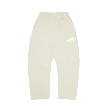 Corteiz Island Puff Open Hem Pants White