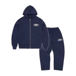 Corteiz Island Puff Print Tracksuit Navy
