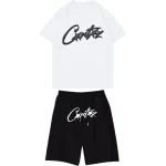 Corteiz Short Set White/Black