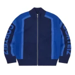 Corteiz Precision Knit Zip Up Navy