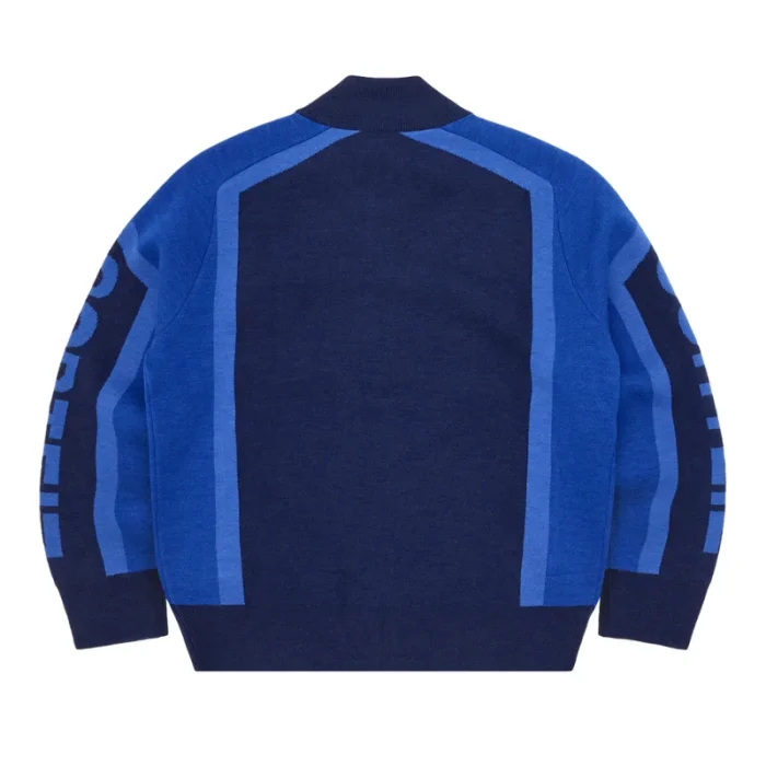 Corteiz Precision Knit Zip Up Navy 2