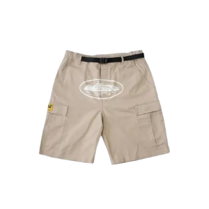Corteiz Alcatraz Cargo Shorts Beige