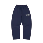 Corteiz Island Puff Print Open Hem Sweatpants [NAVY]