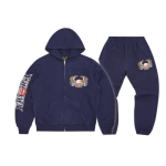 Corteiz Zipped Navy Blue Tracksuit
