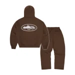 Corteiz Island Puff Print Brown Tracksuit 2